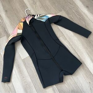 Billabong Springsuit Wetsuit girls Black (size 12Y) surfing beach water sport